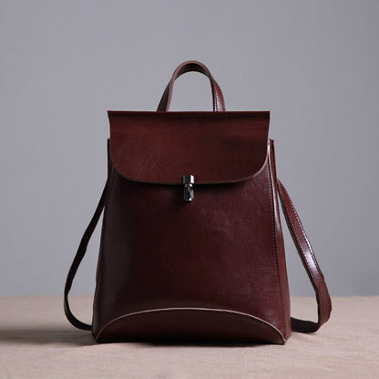 Convertible Small Real Leather Backpack Rucksack Shoulder Bag Purse Cute 2 Sizes