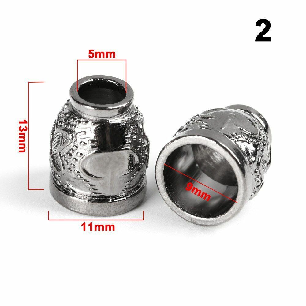 10pcs Metal Charms Buckles Paracord Beads Bracelet Survival Tool Knife Wristband
