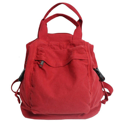 Women Backpack Canvas Girl Fabric School Bag Student Bag Kawaii Ladies Backpack