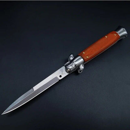 Wood Handle Steel Knife Quick Folding Knife 440C Acrylic Pocket Folding Knife
