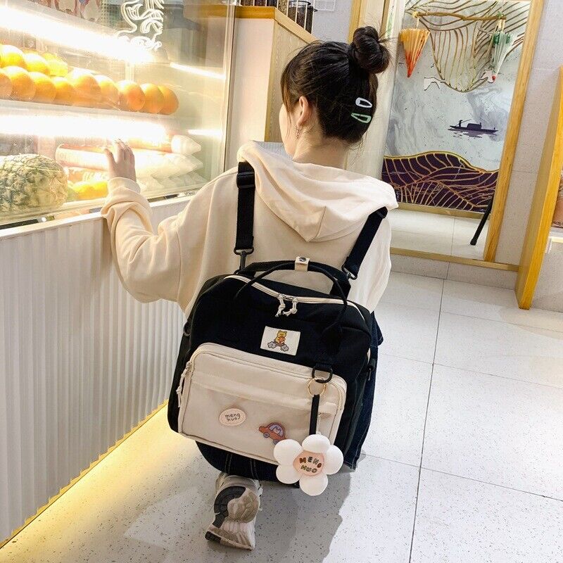 Lovely Multifunctional Backpack Teenage Girls Buckle Portable Female Travel Bags