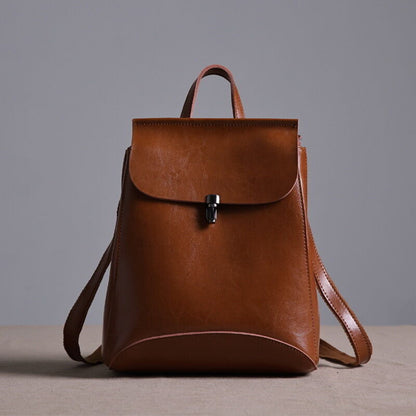 Convertible Small Real Leather Backpack Rucksack Shoulder Bag Purse Cute 2 Sizes