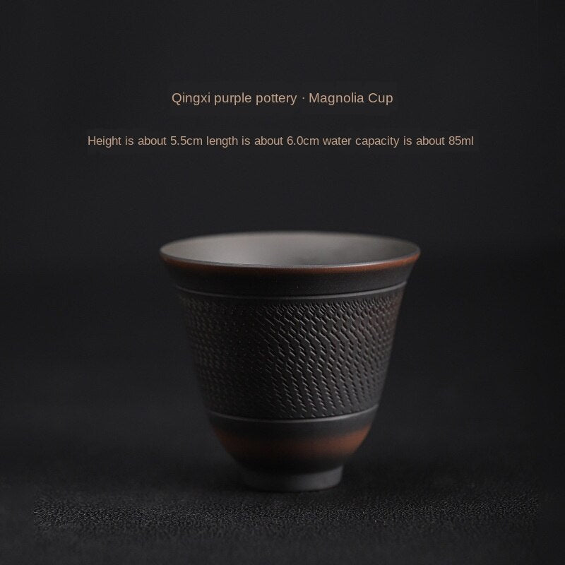 Purple Pottery Teacup Handmade Blind Dagger Scrub Large Master Cup Ceramic