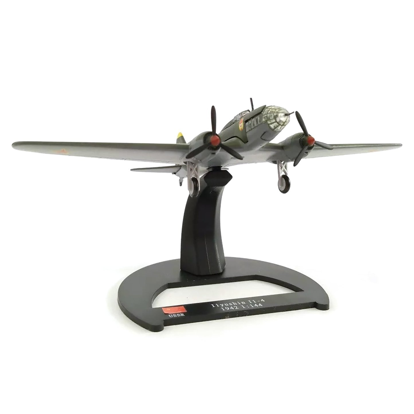 Alloy 1/144 Scale WWII Soviet IIyushin II-4 Bomber Plane Model Decor Collection