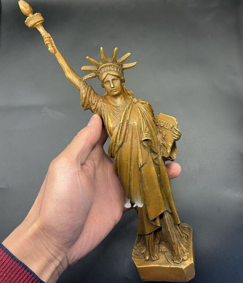 11.5" Brass Statue of Liberty Statue USA Symbol Freedom Collection Home Decor