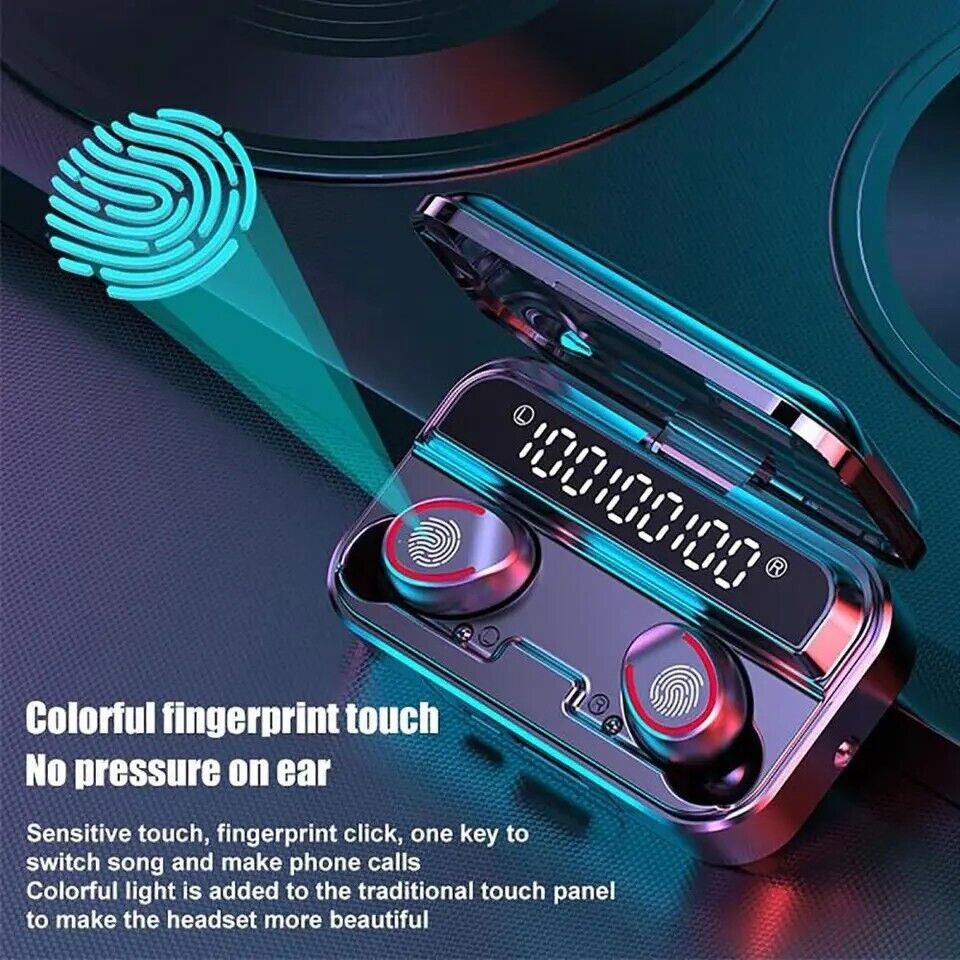 Bluetooth Waterproof Headset TWS 5.1 Wireless Earphone Earbuds Headphones