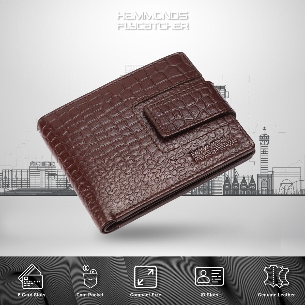 Brand New Authentic RFID Protected BrownBI-Fold Genuine Leather Mens Wallet