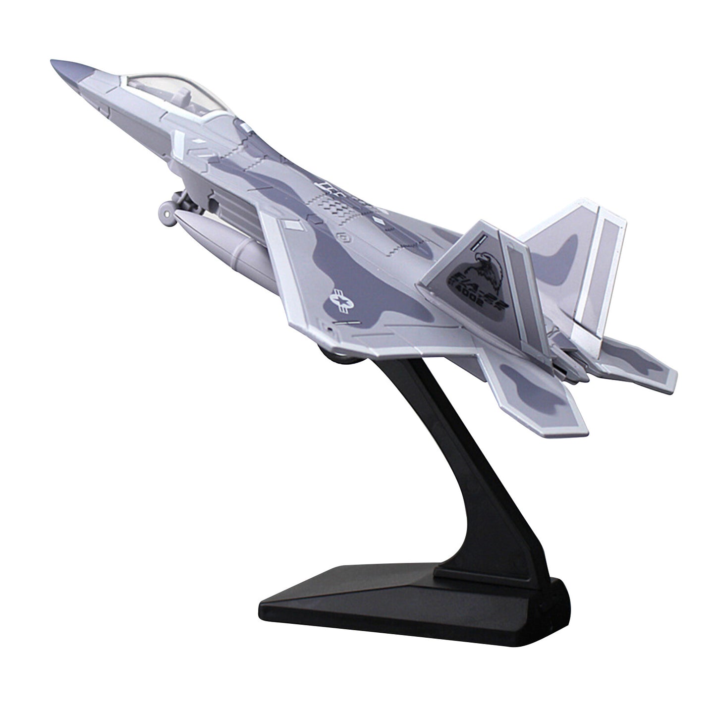 1:100 Aviation Aircraft Model F-22 Alloy Fighter Aircraft Sound Light Military