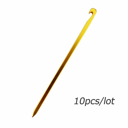 10pcs Aluminum Alloy Tent Pegs Ultralight Square Nail Camping Garden Hook 16cm