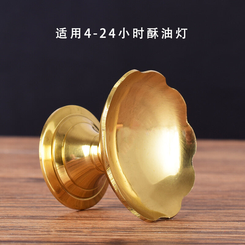 6cm Copper Candlestick Buddha Butter Lamp Seat Candle Base Buddha Supplies