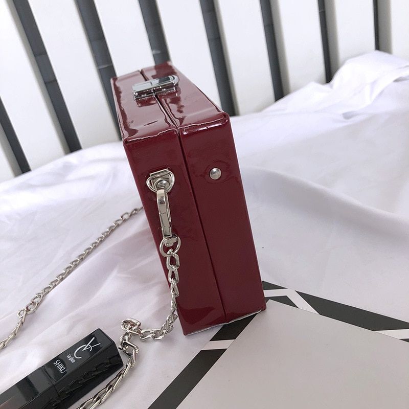 Chain Shoulder Crossbody Bag Card Print Fashion Small Square Handbags 19*12*5 CM