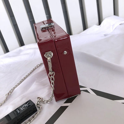 Chain Shoulder Crossbody Bag Card Print Fashion Small Square Handbags 19*12*5 CM