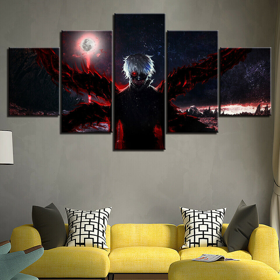 Tokyo Ghoul Kanekiken Anime Canvas Prints Painting Wall Art Decor Picture 5PCS