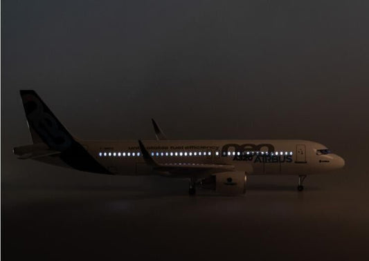 47CM AIRBUS A320neo Airplane Led Sound-controlled Light Resin Aircraft Model