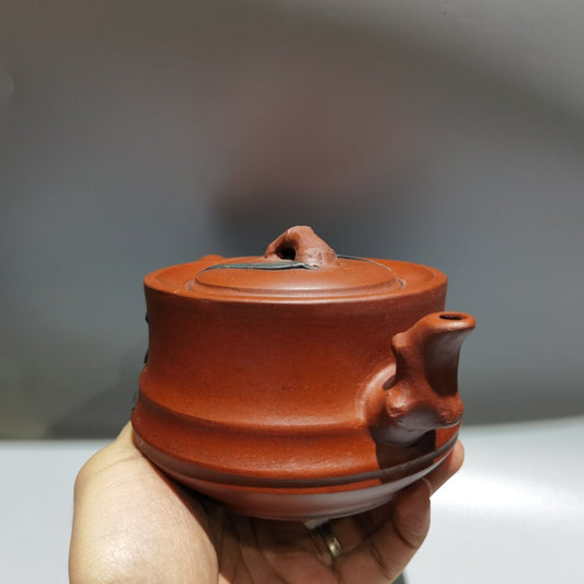 Vintage Chinese Yixing Purple Clay Teapot Zisha Ceremony Ceramic Bamboo Teaware