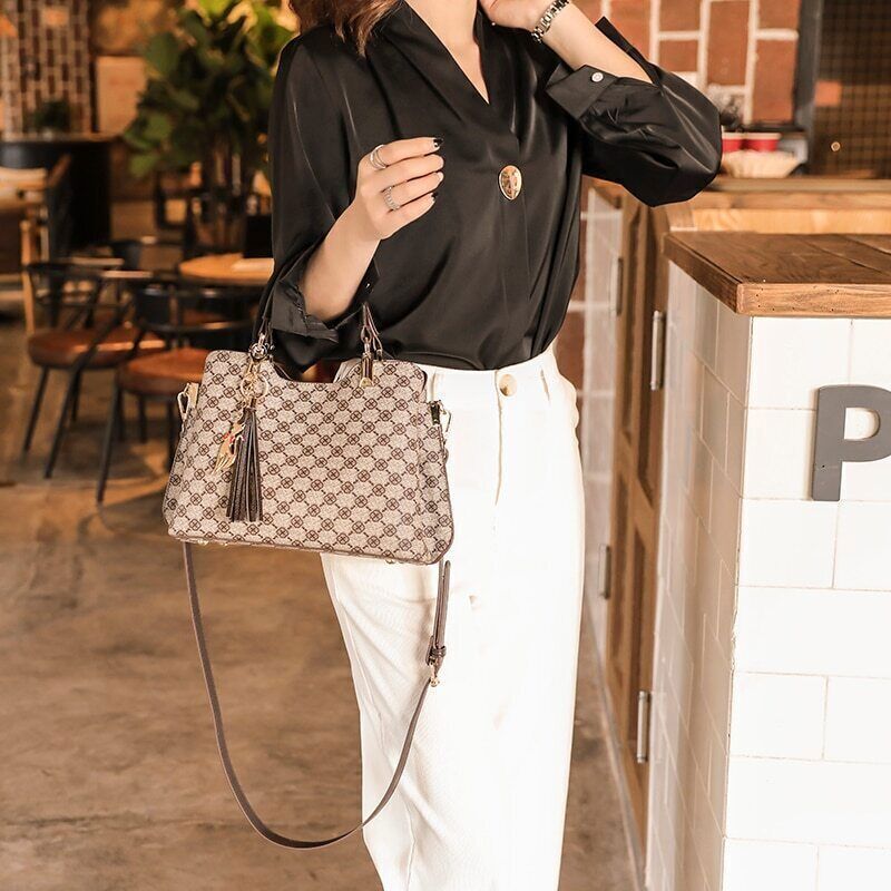 Shoulder Bag Women Crossbody Ladies Shopper Plaid Big Handbags