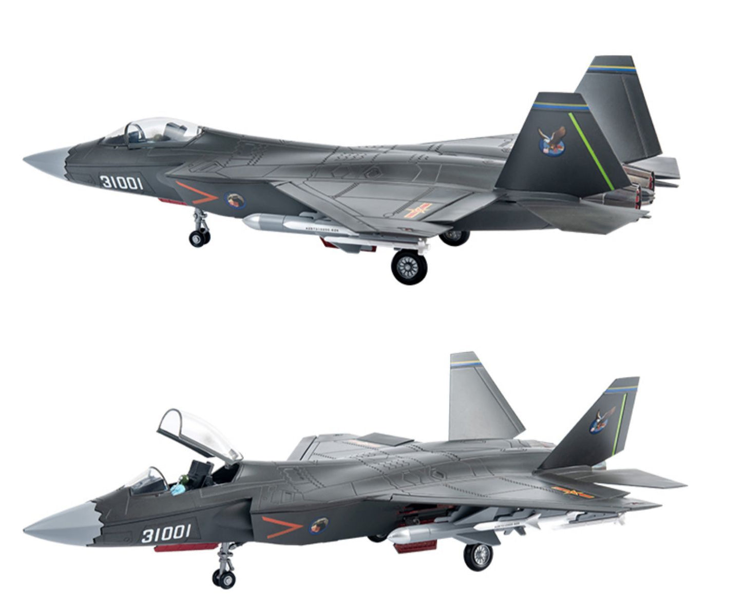 1:32 48CM China J-31 Stealth Fighter Airplane Diecast Military Aircraft Model