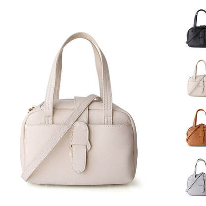 Roomy Leather Handbag Doctor Bag Purse Tote Shoulder Bag w/ Crossbody Strap