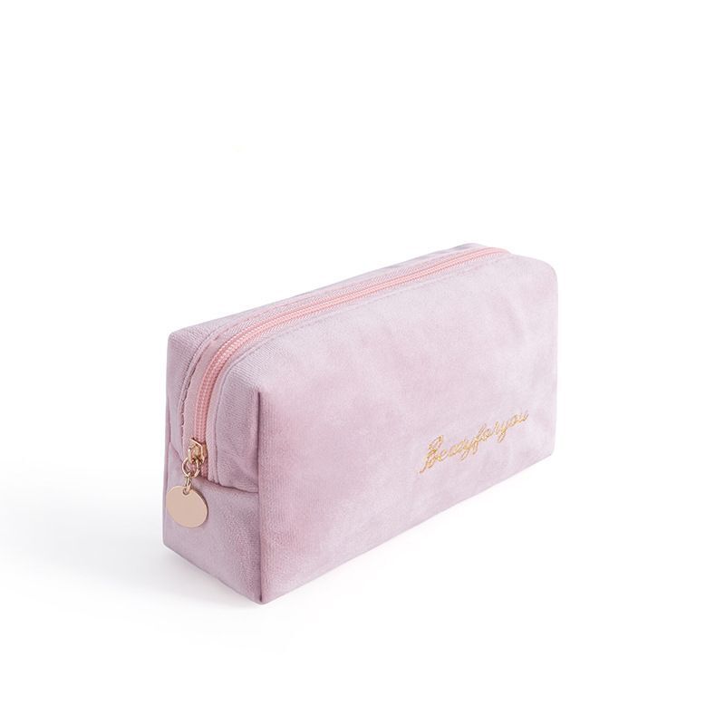 Cosmetic Bag Soft Velvet Make Up Storage Toiletry Package Travel Organizer Pouch