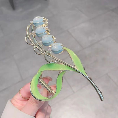 Women Hair Accessories Metal Lily Of The Valley Fashion Claws Hairclips Headwear