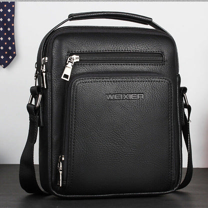 Men's Business Leather Shoulder/Messenger Bag 8" Handbag bag Outdoor Sport Bag
