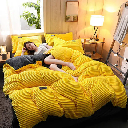 Duvet Cover Winter Couple Quilt Cover Double Bed Bedding Set Queen King Size