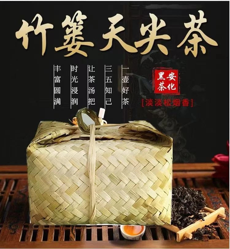 500g China Hunan Anhua Black Tea 2015yr Handmade Brick Tea Fu Cha loose leaf tea