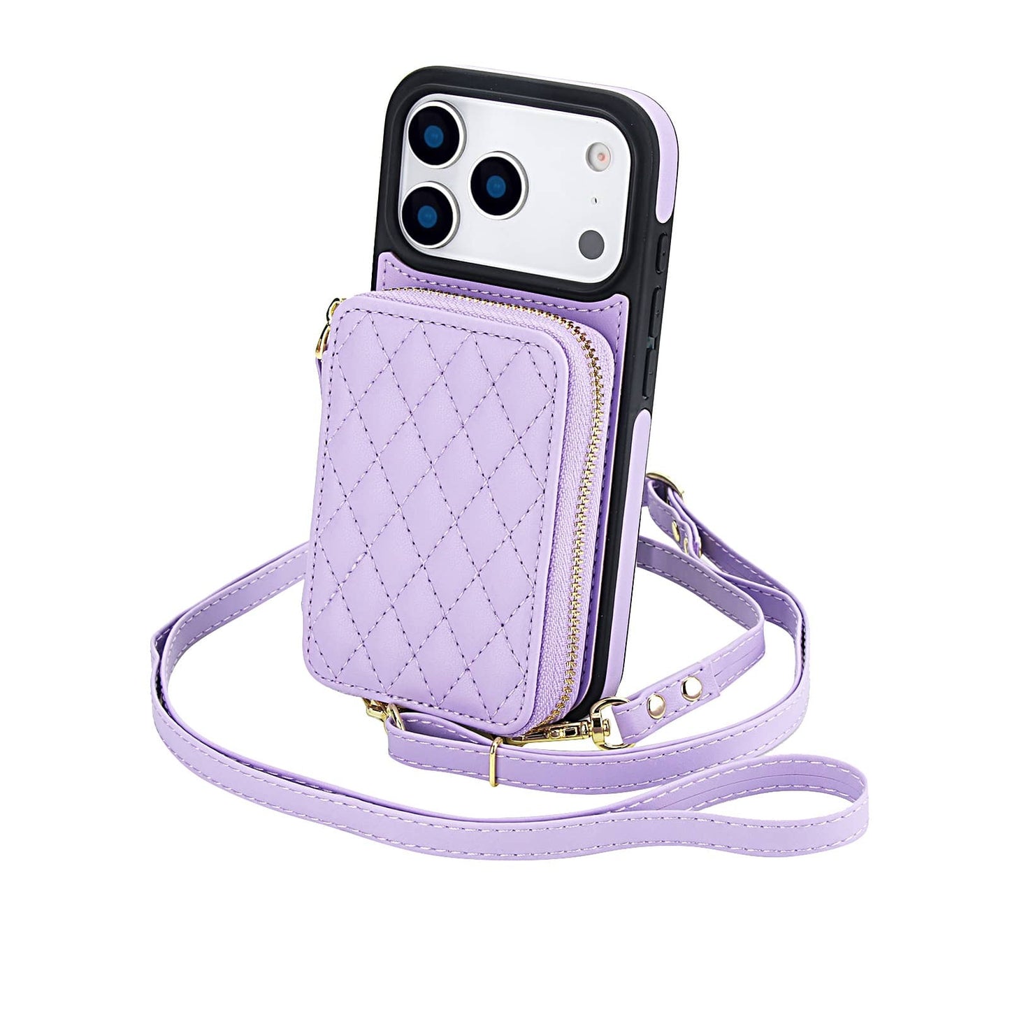 Crossbody Wallet Case for iPhone 17 Pro Max/Air/17 Pro/17 Zipper Handbag Purse
