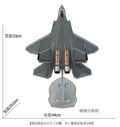 1:32 44CM CHINA J-35 Fighter Airplane Diecast Military Aircraft Plane Model