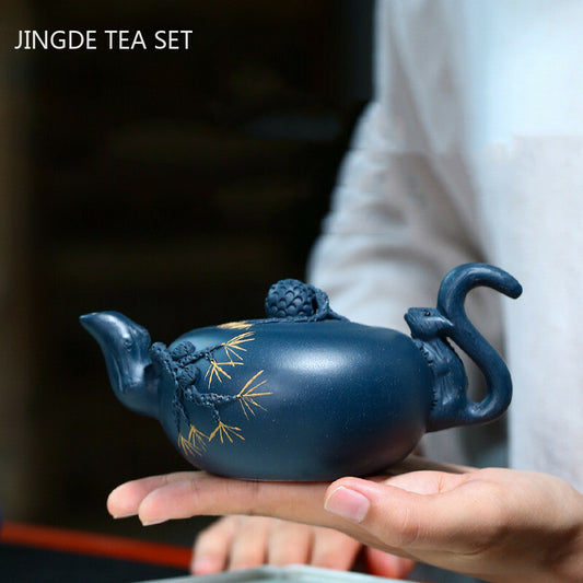 Chinese Yixing Tea Pots Purple Clay Teapot Beauty Kettle Raw Ore Azure Mud