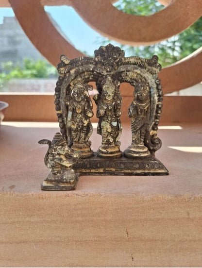 Antique Vintage Old Lord Ram Darbar Collectible statue Brass Idol Figurine