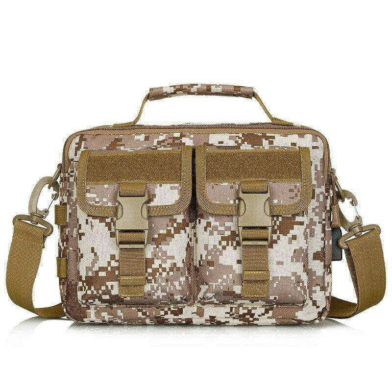 USB Charging Shoulder Bag Tactical Sling Backpack Briefcase Military Crossbody