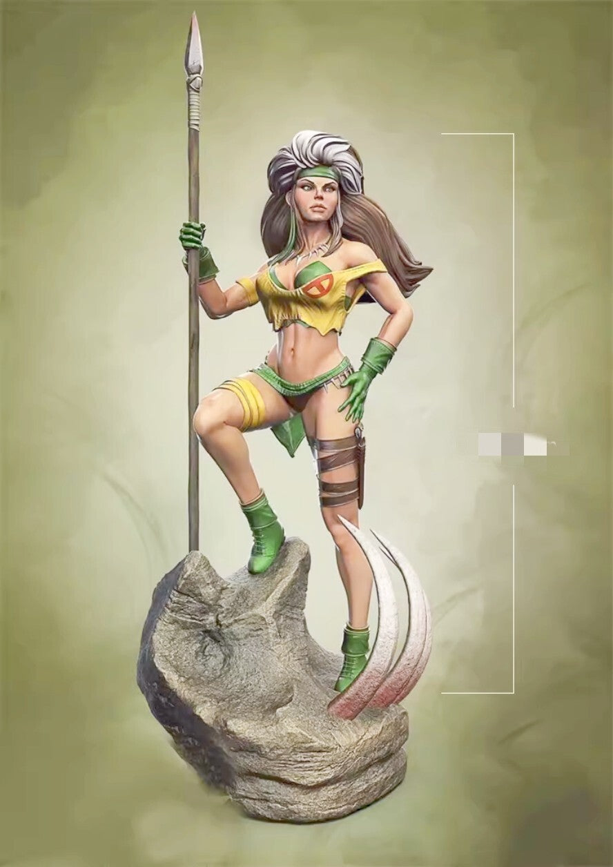 1/24 resin figure model 3D printing of Raksha female warrior unassembled