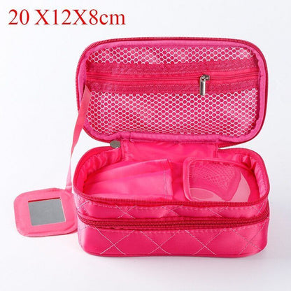 Cosmetic Bag Waterproof Double Layer Travel Organizer Makeup Bag Toiletry Pouch