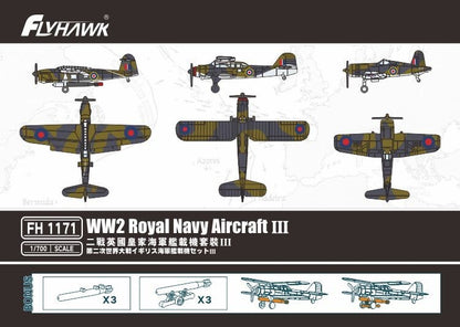 Flyhawk FH1171 1/700 WWII Royal Navy Aircraft III Plastic Model Kit