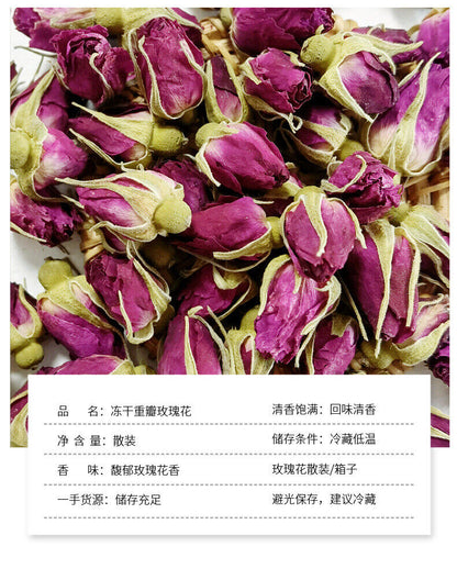 Freeze-dried rose tea Pingyin rose flower first crop rose petals rose 17.6oz