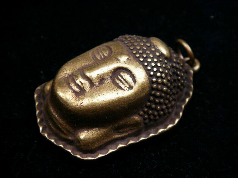 Fino Latón Altamente Detalle Crafted Escultura Shakyamuni Buda Cabeza