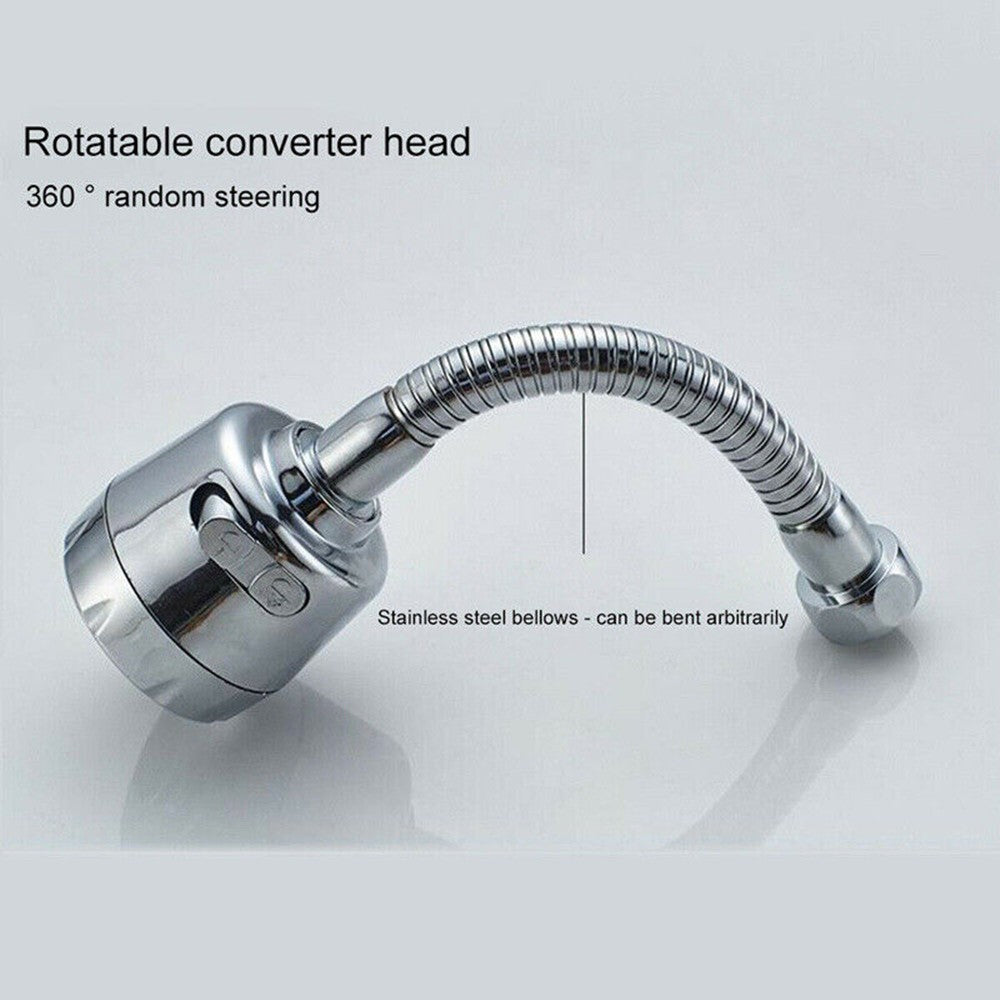 ABS+Stainless 24mm Thread Tap Anti-Splash Nozzle Extender Spray Head Swivel Tool