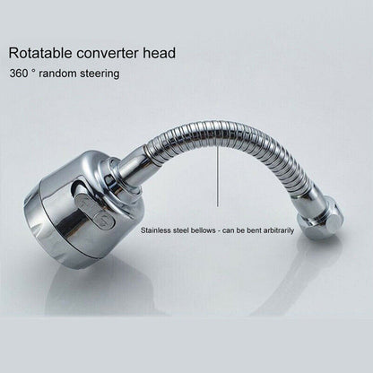 ABS+Stainless 24mm Thread Tap Anti-Splash Nozzle Extender Spray Head Swivel Tool
