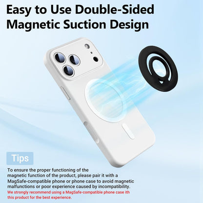 Double Sided Magnetic Silicone Ring Grip Phone Holder, Soft and Portable, Strong