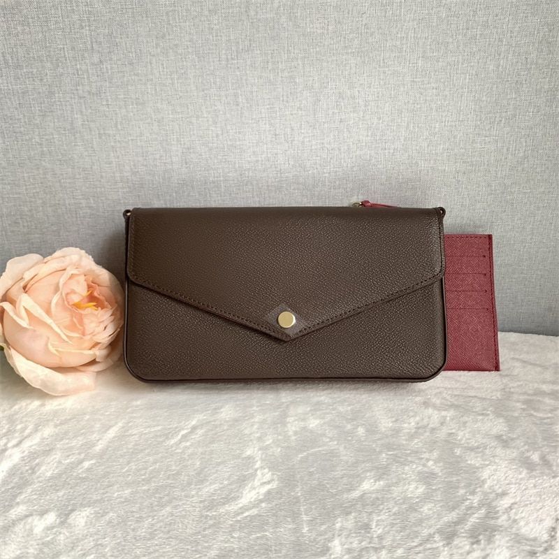 Genuine Leather Shoulder Bag Purse Single Chain Fashion Red/ Pink Messenger Bags
