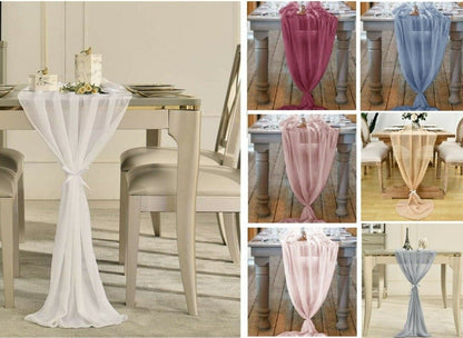 Wedding Table Runner 70x500cm Polyester Flowing Romantic Dusty Rose Party Decors