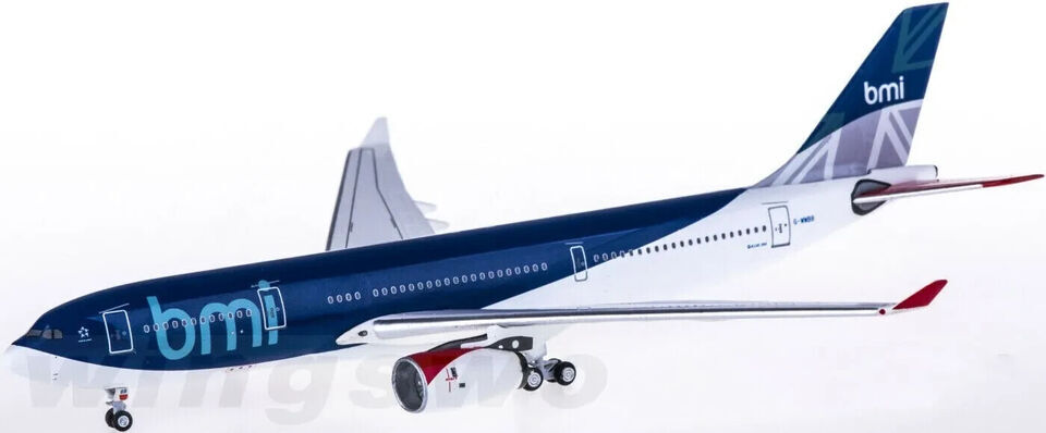 1:400 Aeroclassics BMI AIRBUS A330-200 Passenger Airplane Diecast Aircraft Model