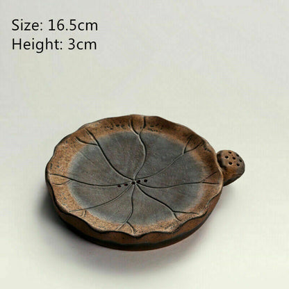 Pottery Holder For Tea Pot Reservoir Plate Antique Style Crude Pottery Round New