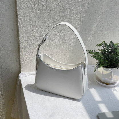 Women Leather Underarm Bag Zipper Casual Traveling Handbag 24*16*17CM/24*14*7 CM