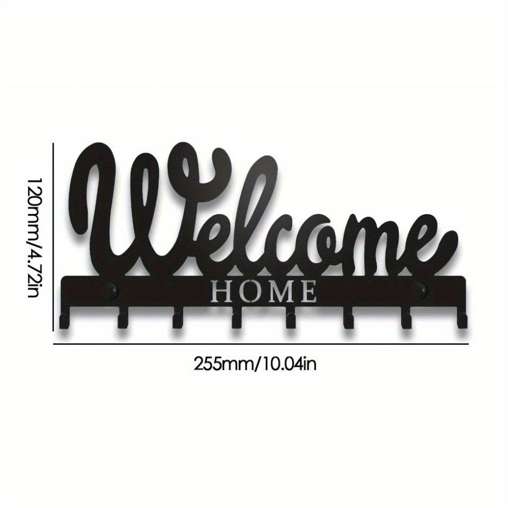 CIFbuy™ 8-Hook "WELCOME" Key Rack - Wall-Mounted Metal Hook Holder for Home