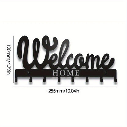CIFbuy™ 8-Hook "WELCOME" Key Rack - Wall-Mounted Metal Hook Holder for Home