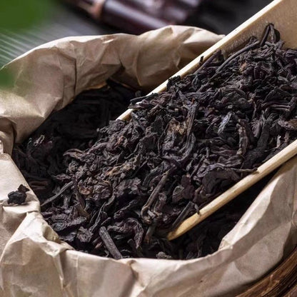 500g Premium Liu Bao Tea Guangxi Fragrant Wuzhou black Tea Dark Tea with Basket