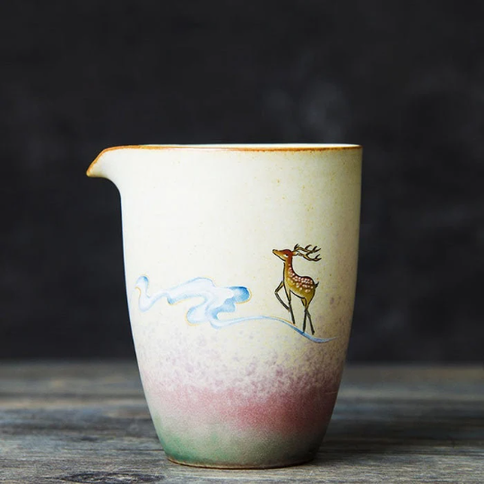 Ceramic Tea Pitchers Cute Deer Chahai Drinkware