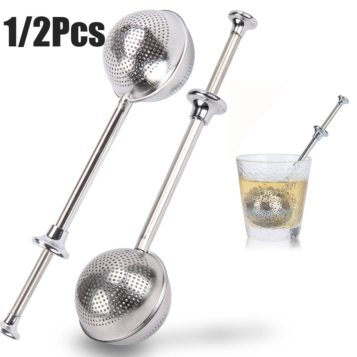 Ball Mesh Tea Infuser Loose Leaf Strainer Spice Filter Herb Steeper Diffuser